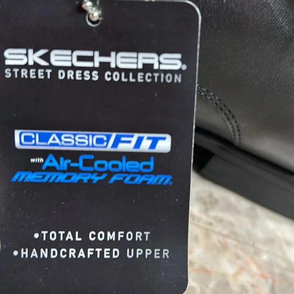 Sketchers shoes,men leather,black, NEW! Oxford,classic fit,air cooled ,204850 - Picture 16 of 16